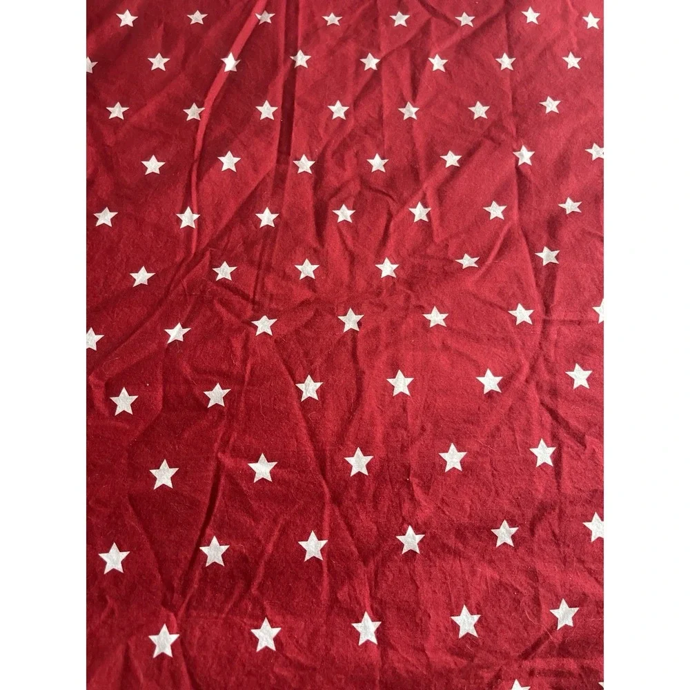 Pottery Barn Kids Twin Duvet Cover Bedspread Red w/White Stars Organic Cotton